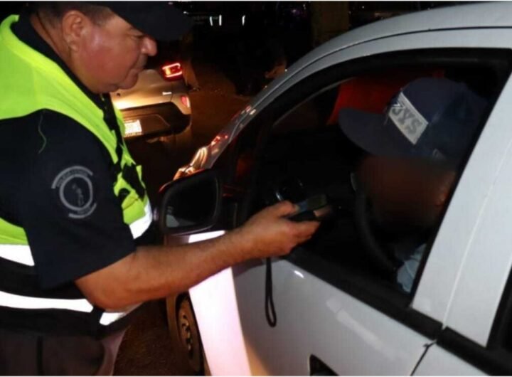 8 conductores fueron detectados por el alcoholimetro